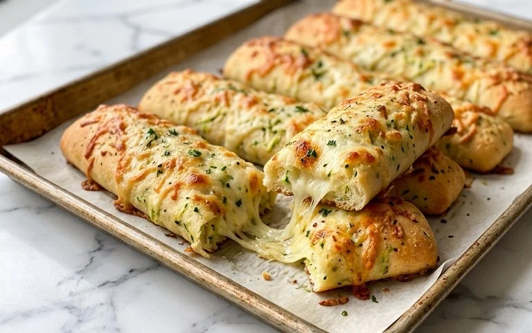 Cheesy Zucchini Breadsticks