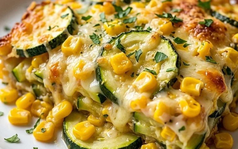 Zucchini Corn Parmesan Bake Recipe