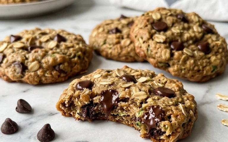 Homemade Zucchini-Oat Chocolate Chip Cookies