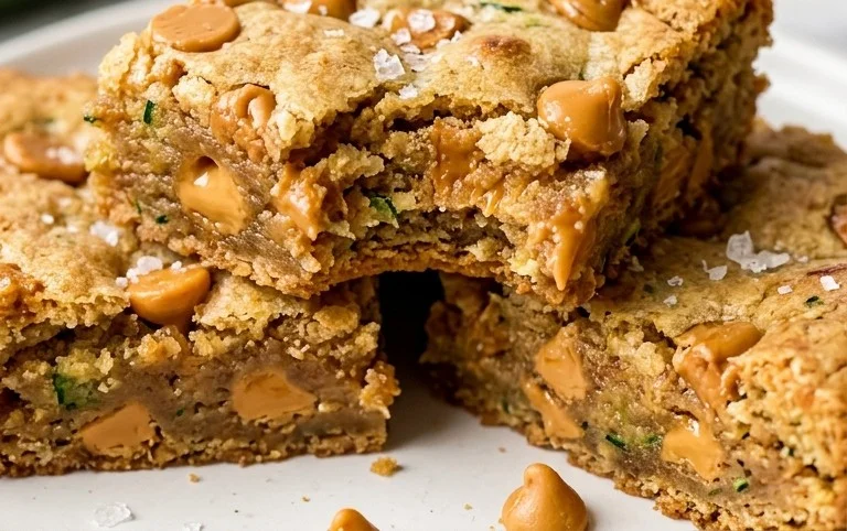 Chewy Butterscotch Zucchini Blondies