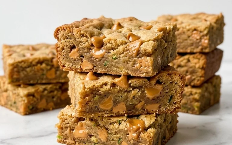 Chewy Butterscotch Zucchini Blondies