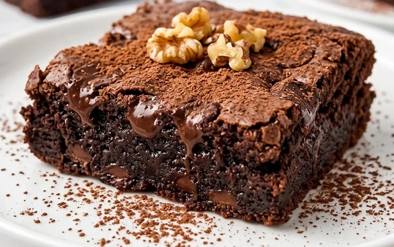 Fudgy Dark Chocolate Zucchini Brownies Recipe
