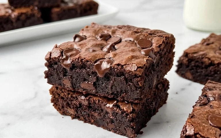 Fudgy Dark Chocolate Zucchini Brownies Recipe