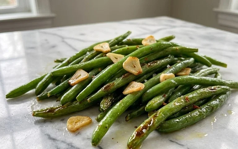 Sautéed Green Beans Recipe with Garlic