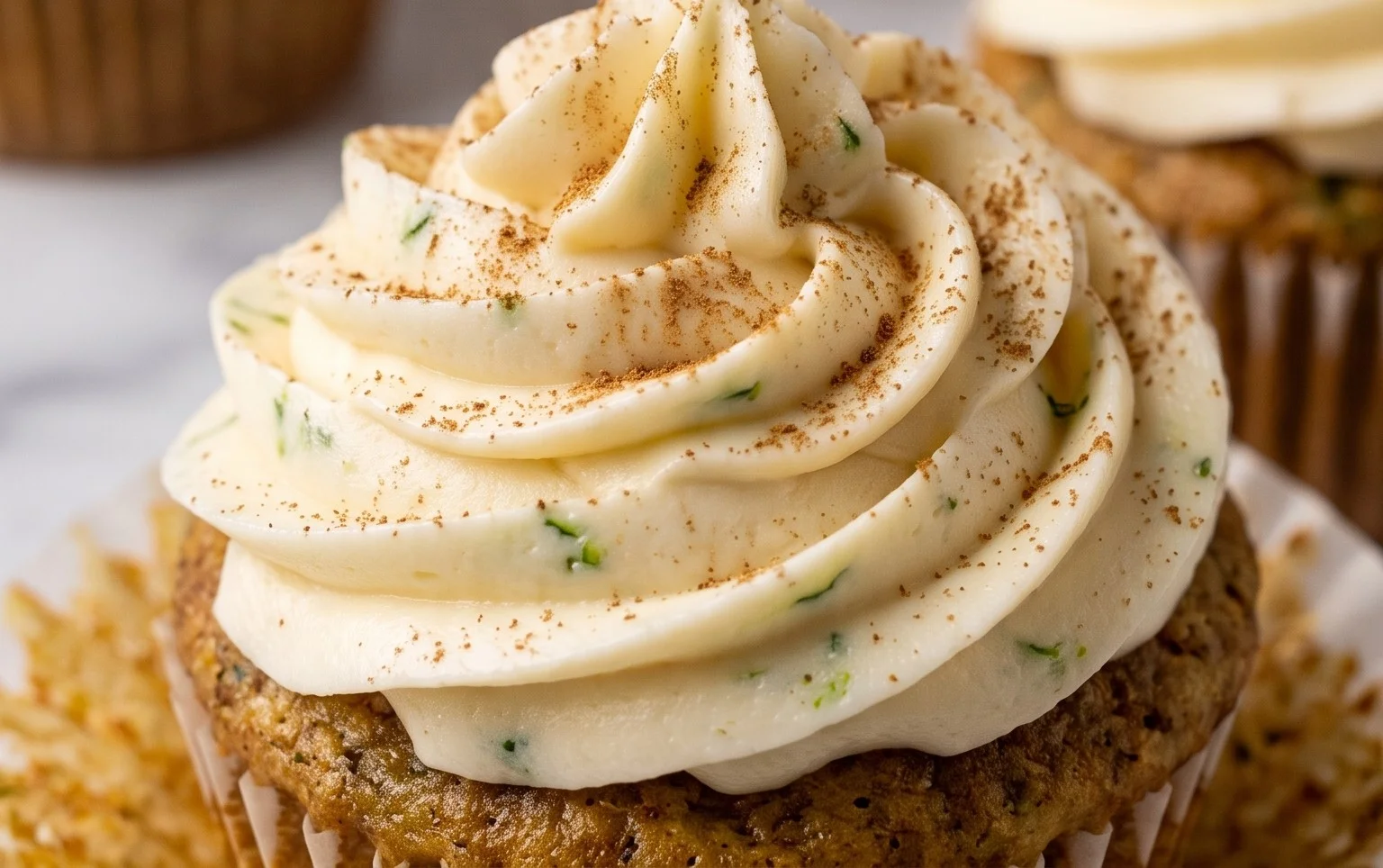 Zucchini Cupcakes with Cream Cheese Frosting