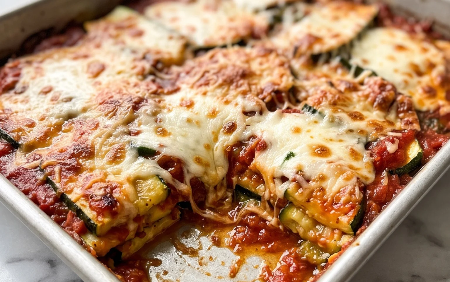 Three Cheese Zucchini Parmesan