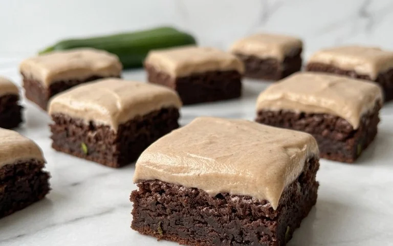 Zucchini Brownies with 1 minute Frosting!